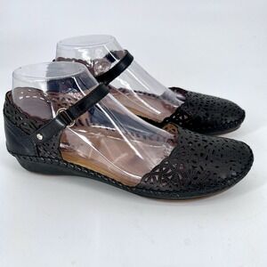 Pikolinos Puerto Vallarta Mary Jane Sandals | Black | Size 39; US W 8.5 Leather